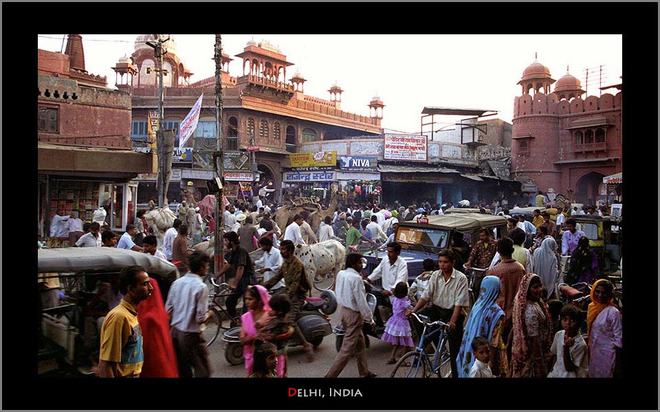 Crowded Delhi India